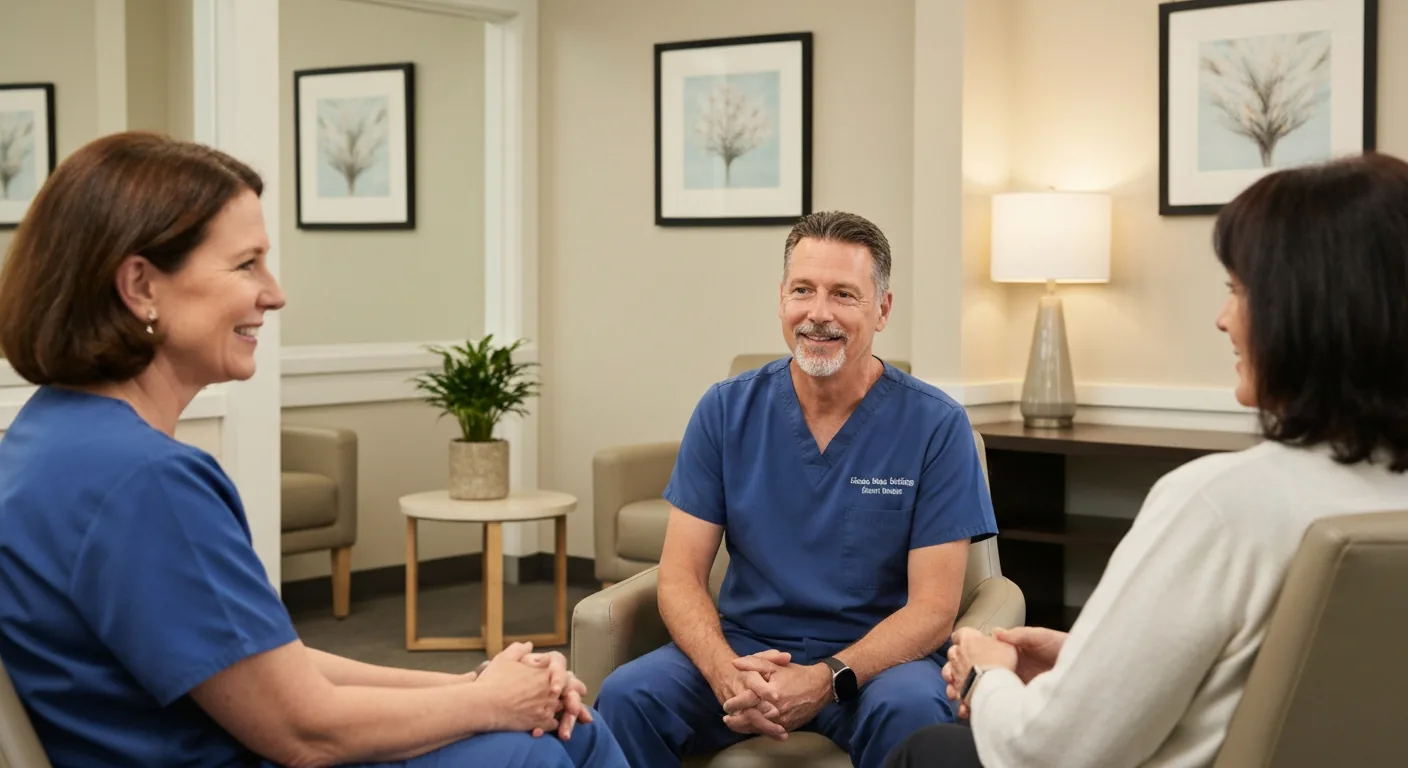 Dr. Anthony Petrucci and Dr. Lucas Hiller working with an active adult in the MYOLAB clinic